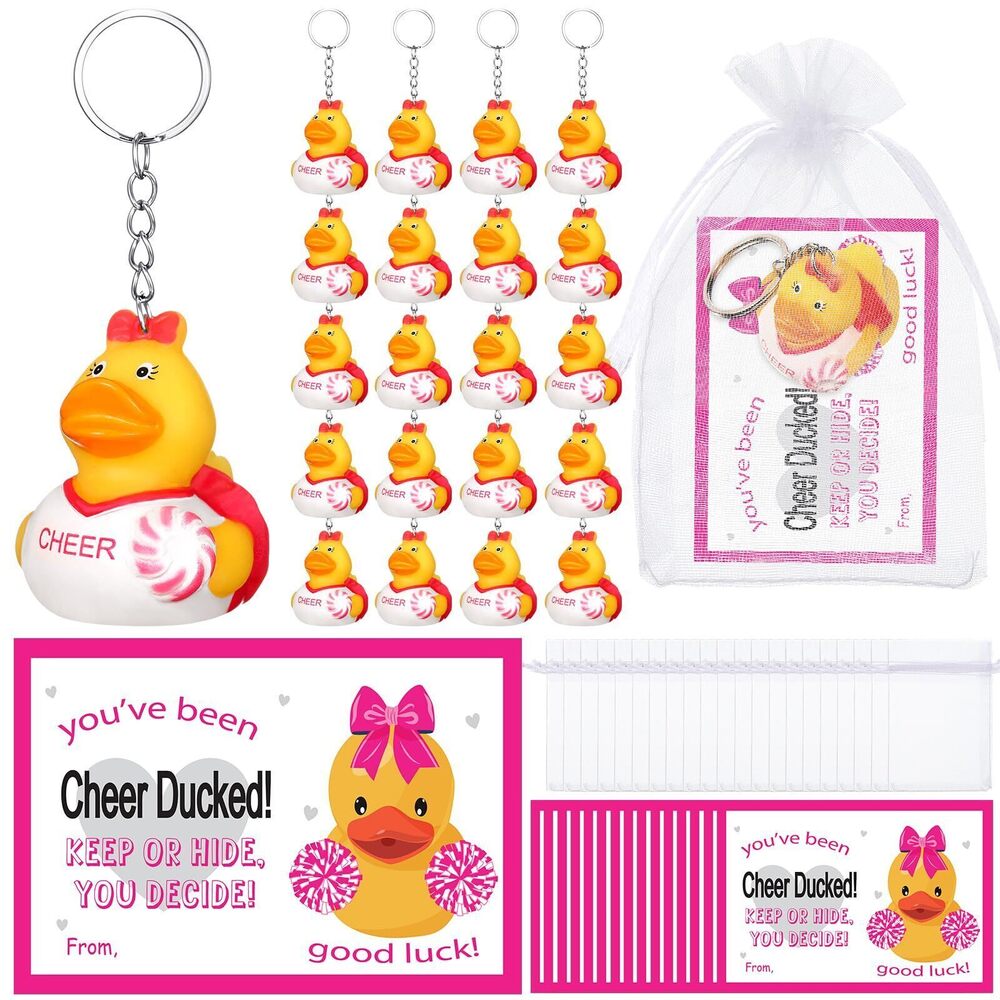 7559 20 Set Cheer Gifts Bulk Includes Duck Keychain Inspirational Cards